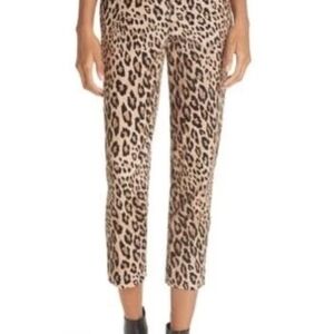 Frame Animal Print Cropped Tuxedo. Pants Sz 4